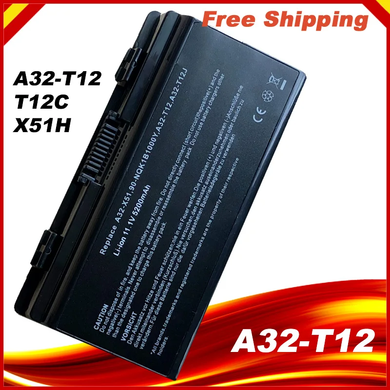 Batería de A31-T12 A32-T12 para ordenador portátil, para Asus T12, T12C, T12Fg, T12Jg, X51H, X51L, X51R, X51RL, X58, X58C, X58L, X58Le, a32, x51