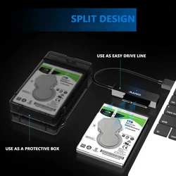 Caja Externa USB 3.0 SATA 2.5 para Disco Duro HDD