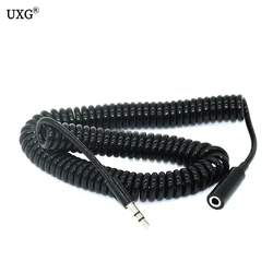 Cable Extensión Audio 3.5mm Macho-Hembra Espiral – Sonido Estéreo