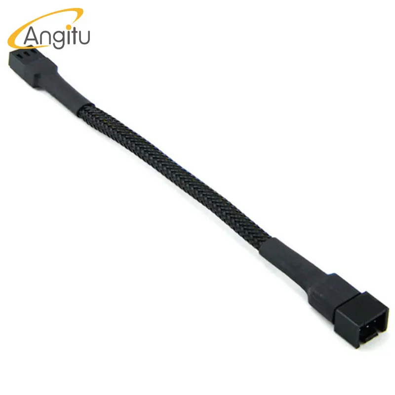 Angitu 3 pines/4 pines 1x2x 3x 4x Cable de extensión de ventilador PWM/adaptador de enfriador de ventilador macho a hembra Cable de alimentación de ventilador de CPU de PC - imagen 3