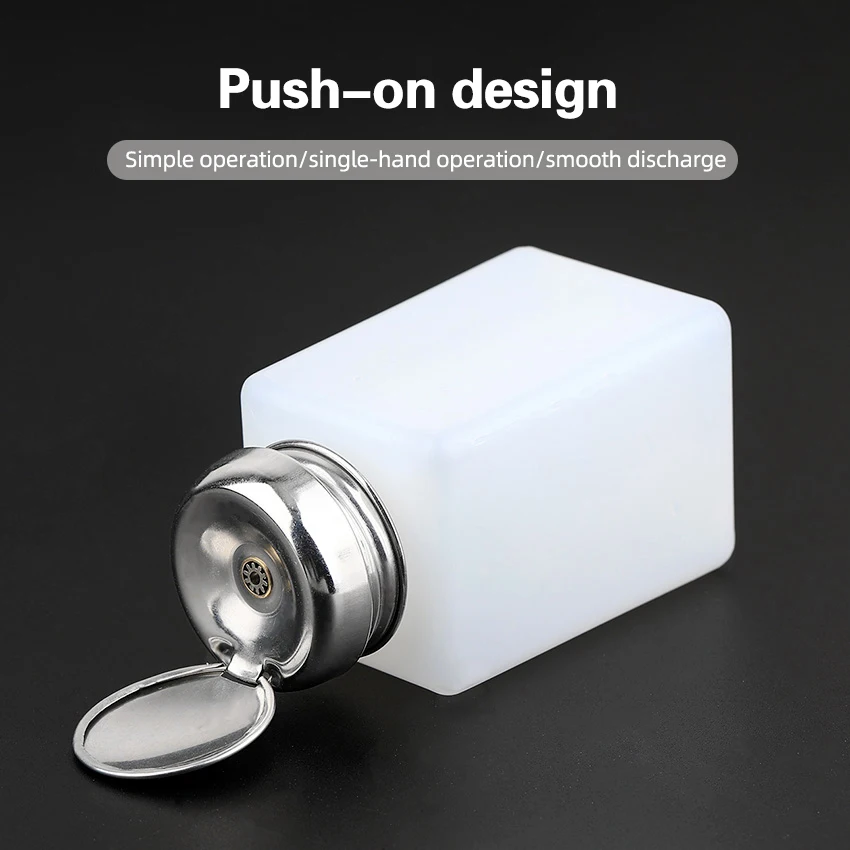 Botella de acero inoxidable con tapa para extraer líquidos y Alcohol, recipiente vacío de plástico, a prueba de fugas, 5 piezas, 200ML - imagen 4