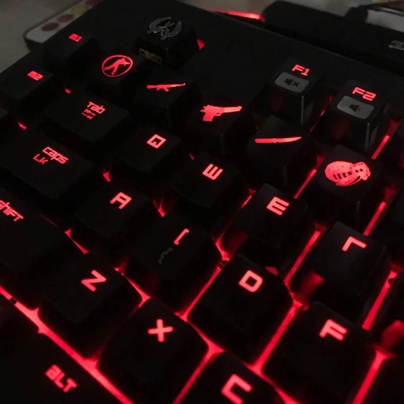 Teclas CS GO Gaming CSGO CF, accesorios de juego, tapa ABS permeable con personalidad para teclado mecánico - imagen 2