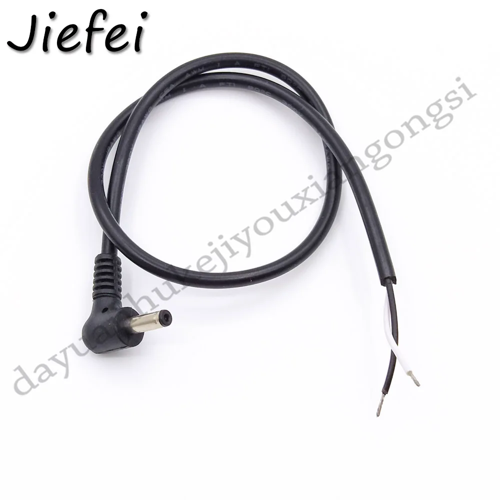 4 Uds. 3,5*1,3mm 3,5mm x 1,3mm 3,5x1,3 18awg, ángulo recto de 90 grados, enchufe de alimentación de CC con Cable, Conector de carga negro de 30cm