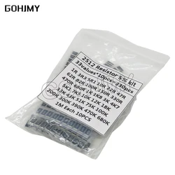 Kit surtido de resistencias SMD 2512, 1ohm-1M Ohm 5% PUMUDDSY 33valuesX 10 piezas = 330 piezas, bricolaje