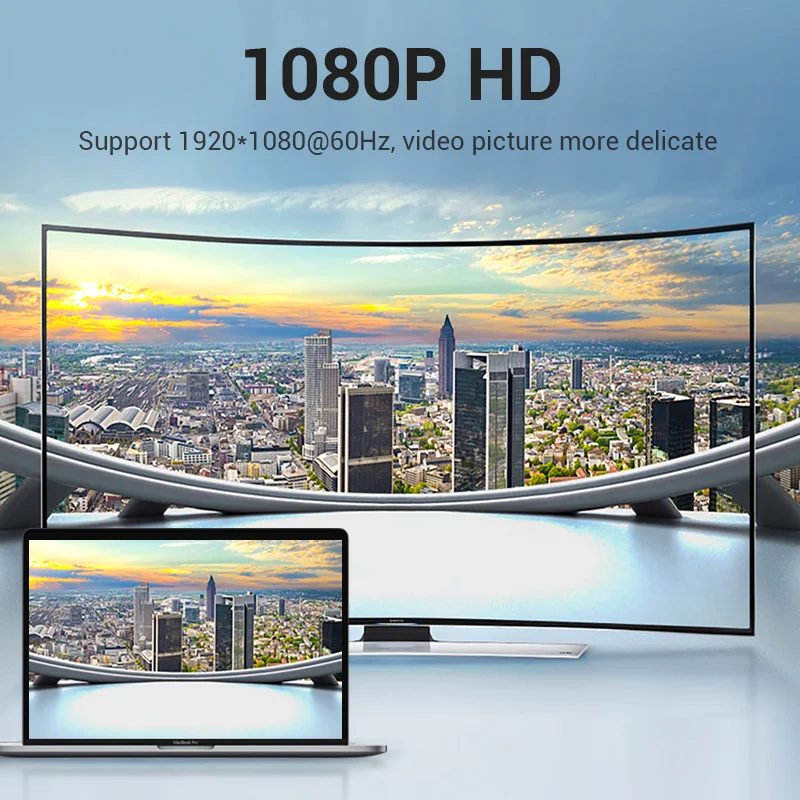 Vention-adaptador DVI a VGA 24 + 5, convertidor macho a VGA hembra de 1080P para Monitor de ordenador, TV, proyector, a DVI Cable VGA, 1 unidad - imagen 4