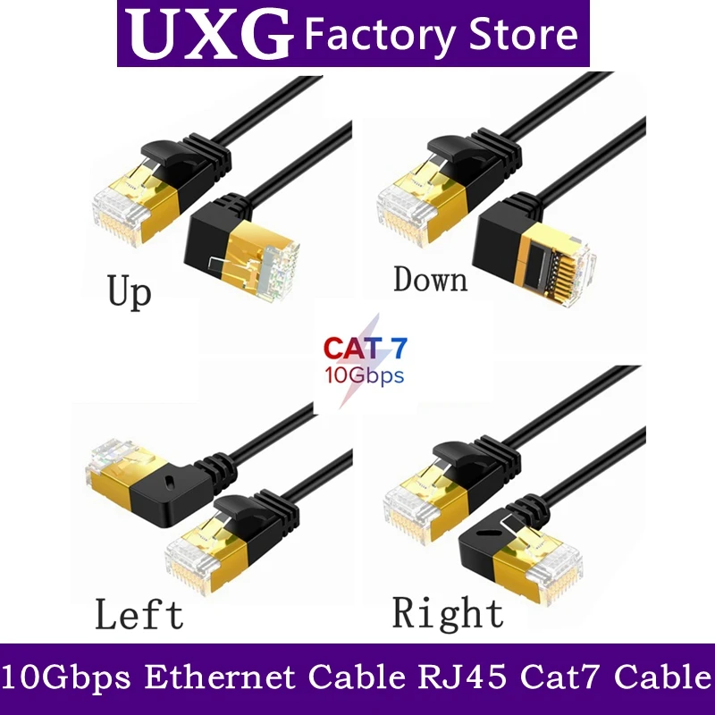 Cable Ethernet Cat7 RJ45 10 Gbps – Gigabit Plano - imagen 2