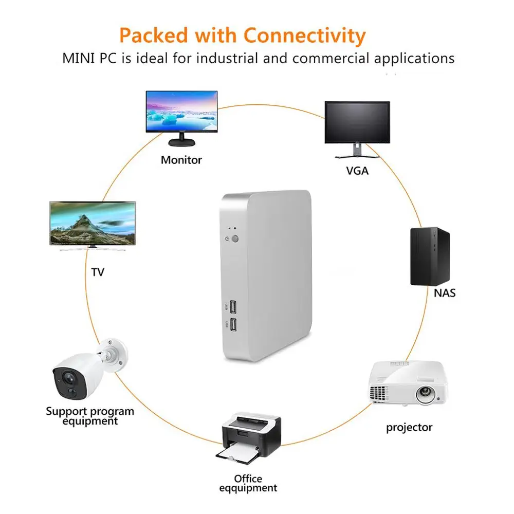 XCY-Mini Pc Intel Core i5 4200U i7 4500U, microordenador de oficina, Linux, Tv Box, Minipc, HDMI, VGA, WiFi, Gigabit, Ethernet, PC de escritorio - imagen 4