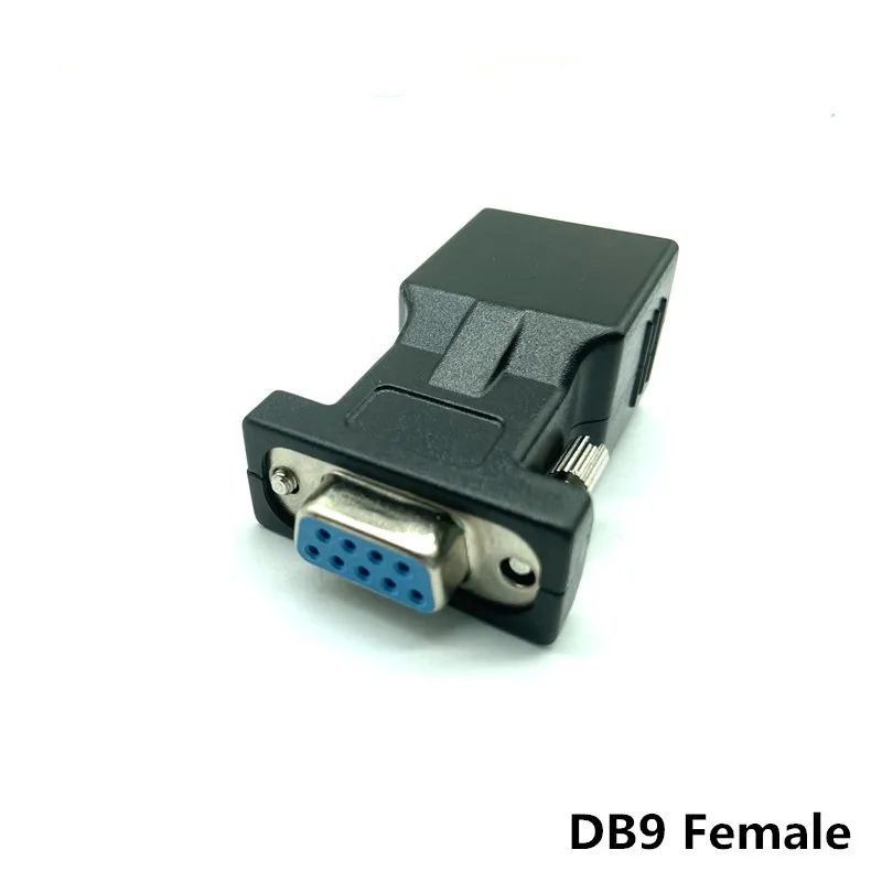 Adaptador DB9 a RJ45 macho a hembra, cabezal Ethernet a puerto Ethernet RS232 RJ45 a 9 pines a puerto serie DB9 a puerto Ethernet - imagen 5