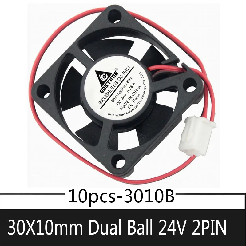 Gdstime Ventilador CPU 30x30x10 mm 24V 2 pines brushless compacto - imagen 4