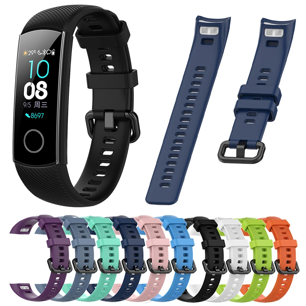 Correa de muñeca de silicona para Huawei Honor Band 5/4, pulsera para Honor Band 4/5 - imagen 2