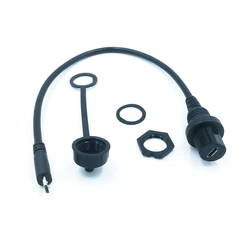 Cable Micro-USB 5 Pines IP67 Macho-Hembra Montaje Panel