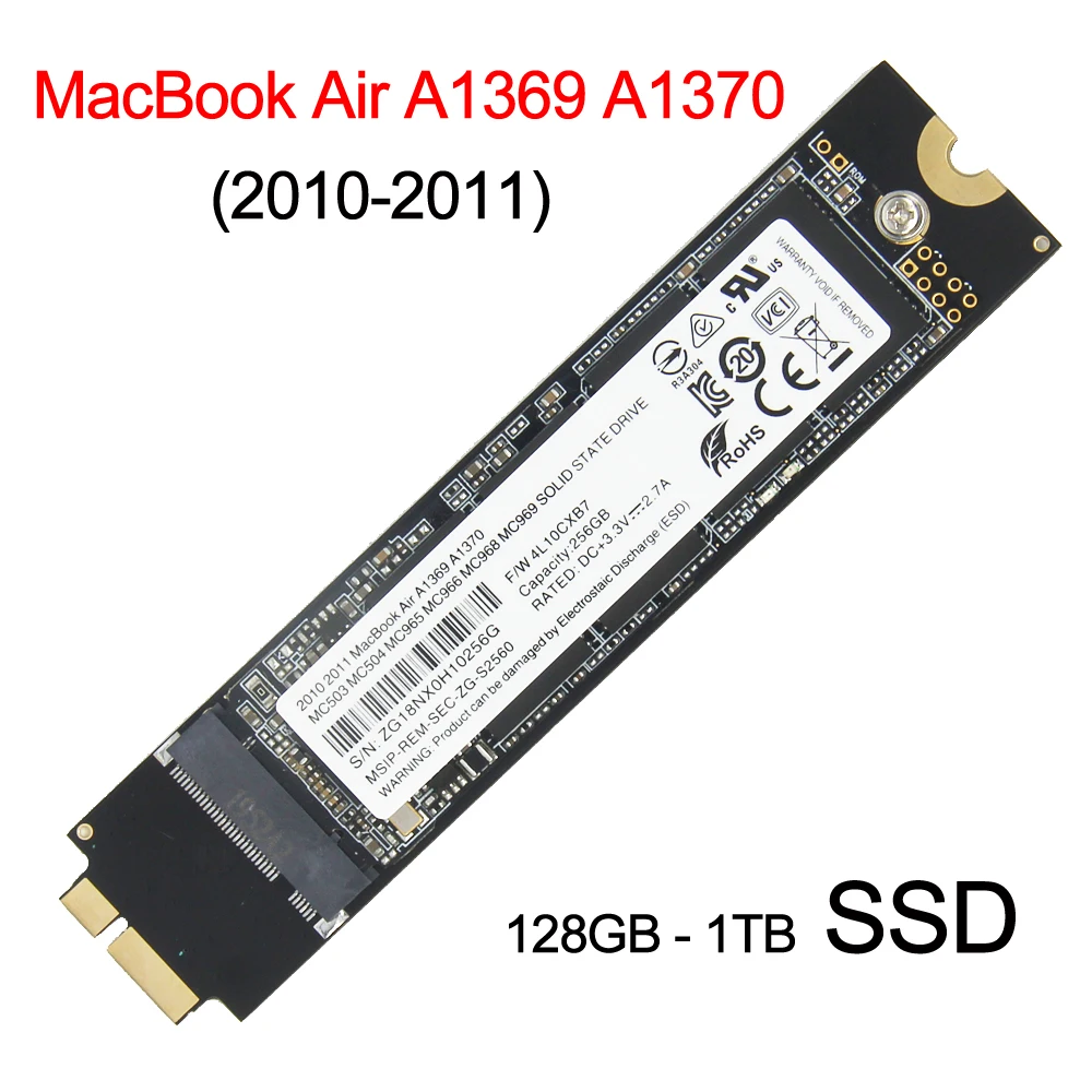 SSD 1TB para MacBook Air 2010-2011 - Compatible A1369/A1370