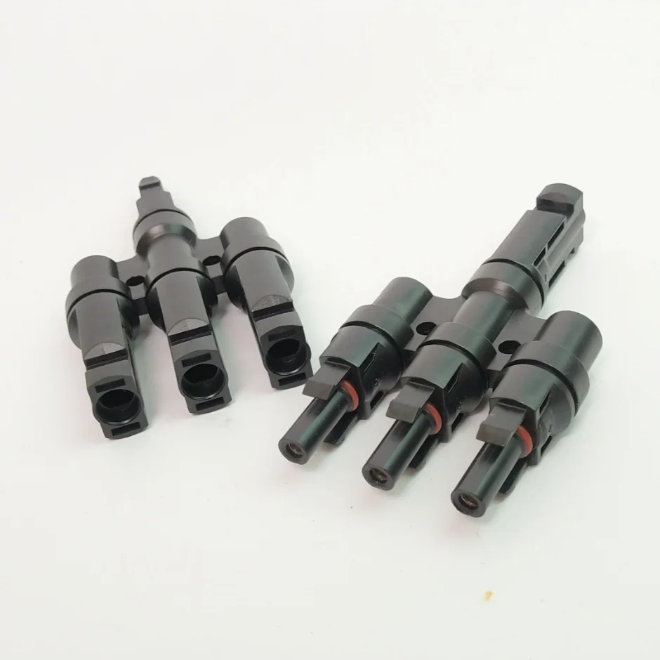 1 par/lote conector tipo Multi 3T para conexión paralela de panel solar conectores solares de rama 3T conector solar fotovoltaico - imagen 3