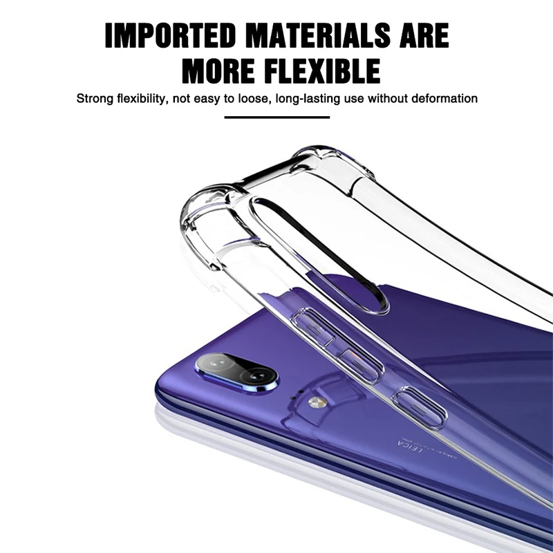 Funda de silicona suave bolsa de aire a prueba de golpes para Huawei Honor 9 10 20 Pro Lite 9i 10i 20i V9 Play V10 V20 funda transparente para teléfono - imagen 3