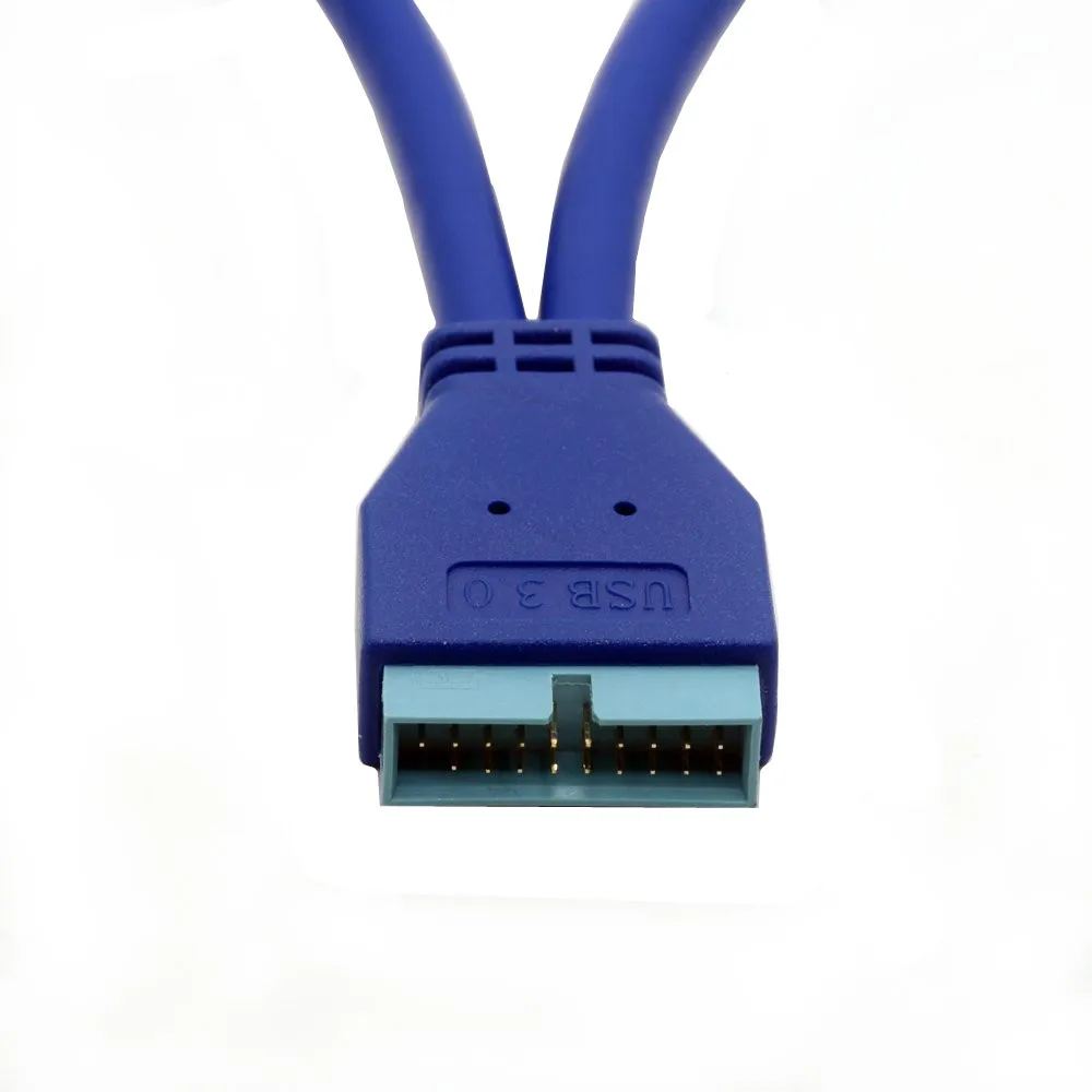 USB 3.0 2 puertos tipo A macho a conector macho de 20 pines Cable adaptador 0,25 m - imagen 3