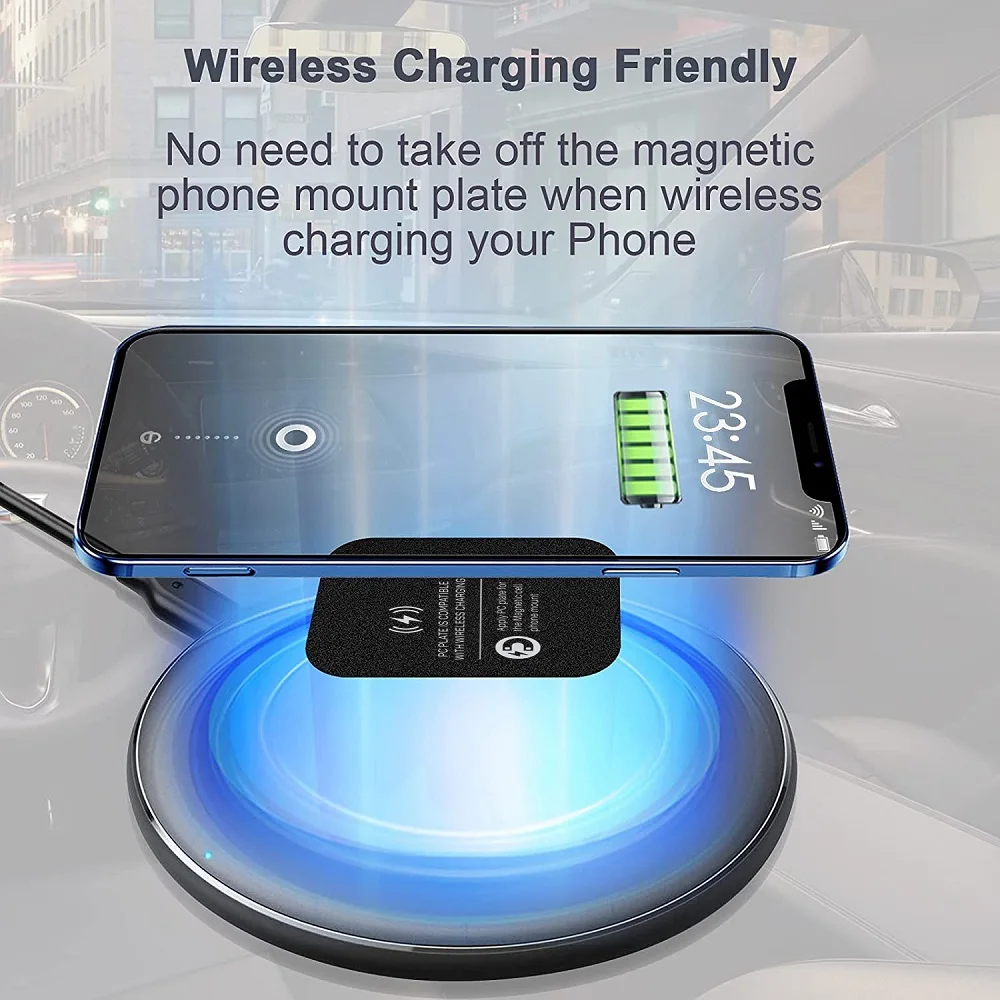 Soporte magnetico de coche con carga inalambrica para iPhone y Samsung - imagen 4