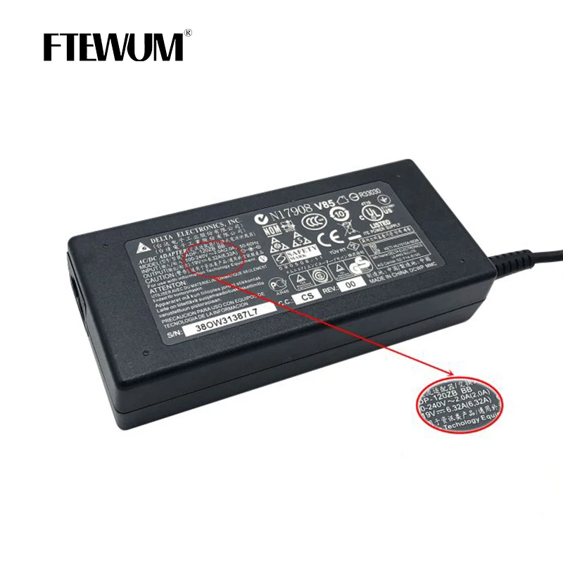 FTEWUM cargador 19V 6.32A 120W 5,5*1,7mm AC DC adaptador para ordenador portátil para Delta ADP-120ZB BB V3-772G 7745G 8935G 8940G 8942G fuente de alimentación - imagen 5