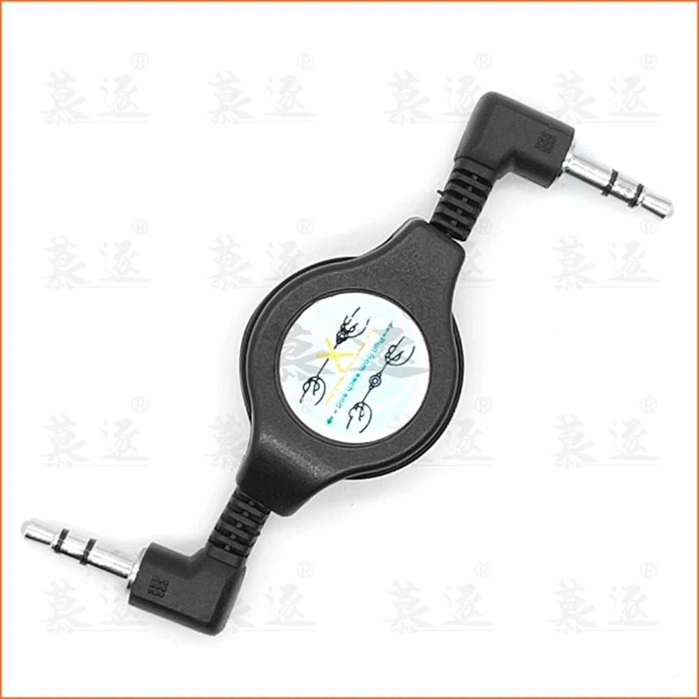 Cable de audio de 1M, cables de línea auxiliar macho de 3,5 a 3,5mm, elástico macho para Ipod, mp3, iphone, psp, adaptador de receptor de música de cada final ster - imagen 3