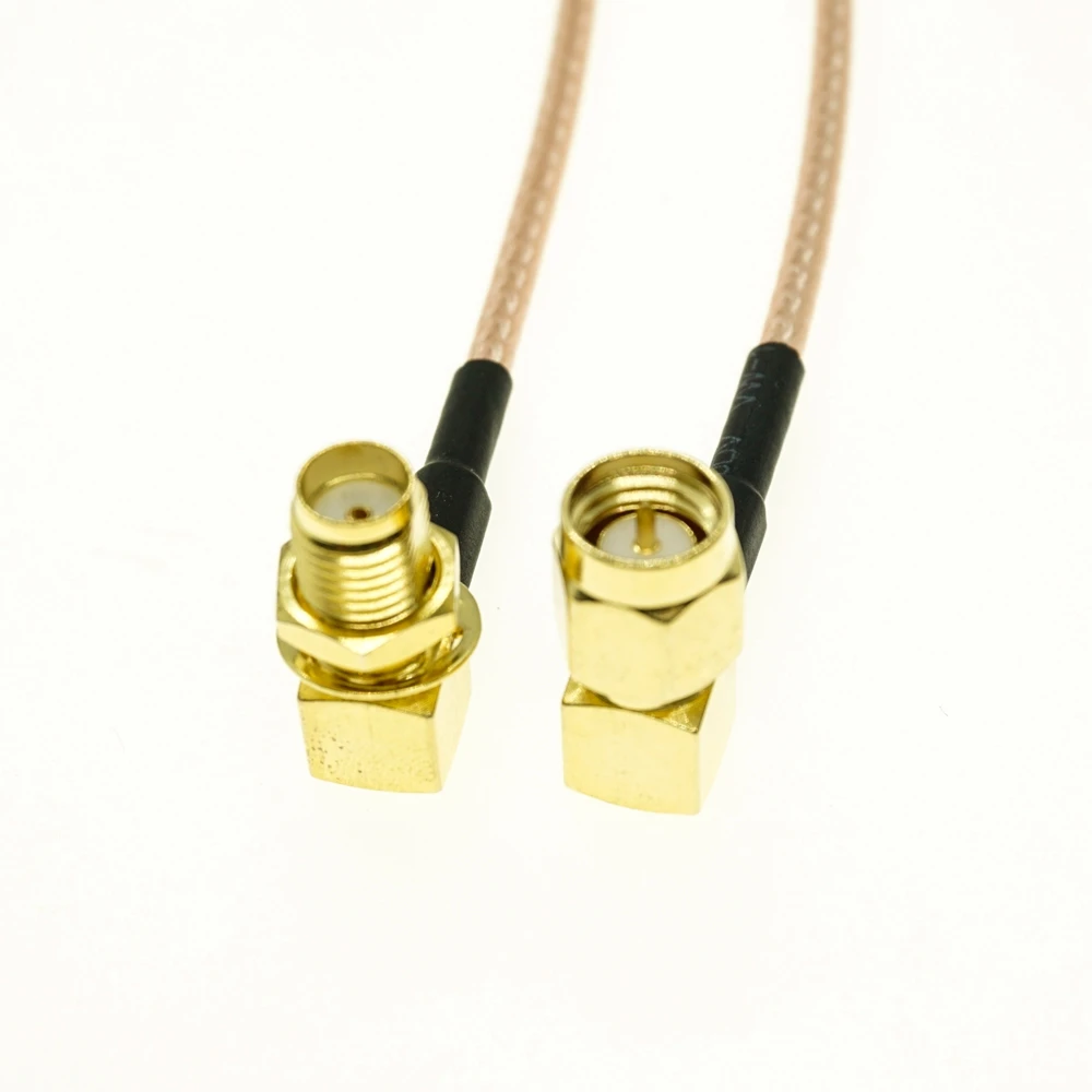 SMA macho ángulo recto a SMA hembra ángulo recto 90 grados Cable RF Pigtail 6 pulgadas RG316 puente 10cm 15cm 50cm - imagen 5