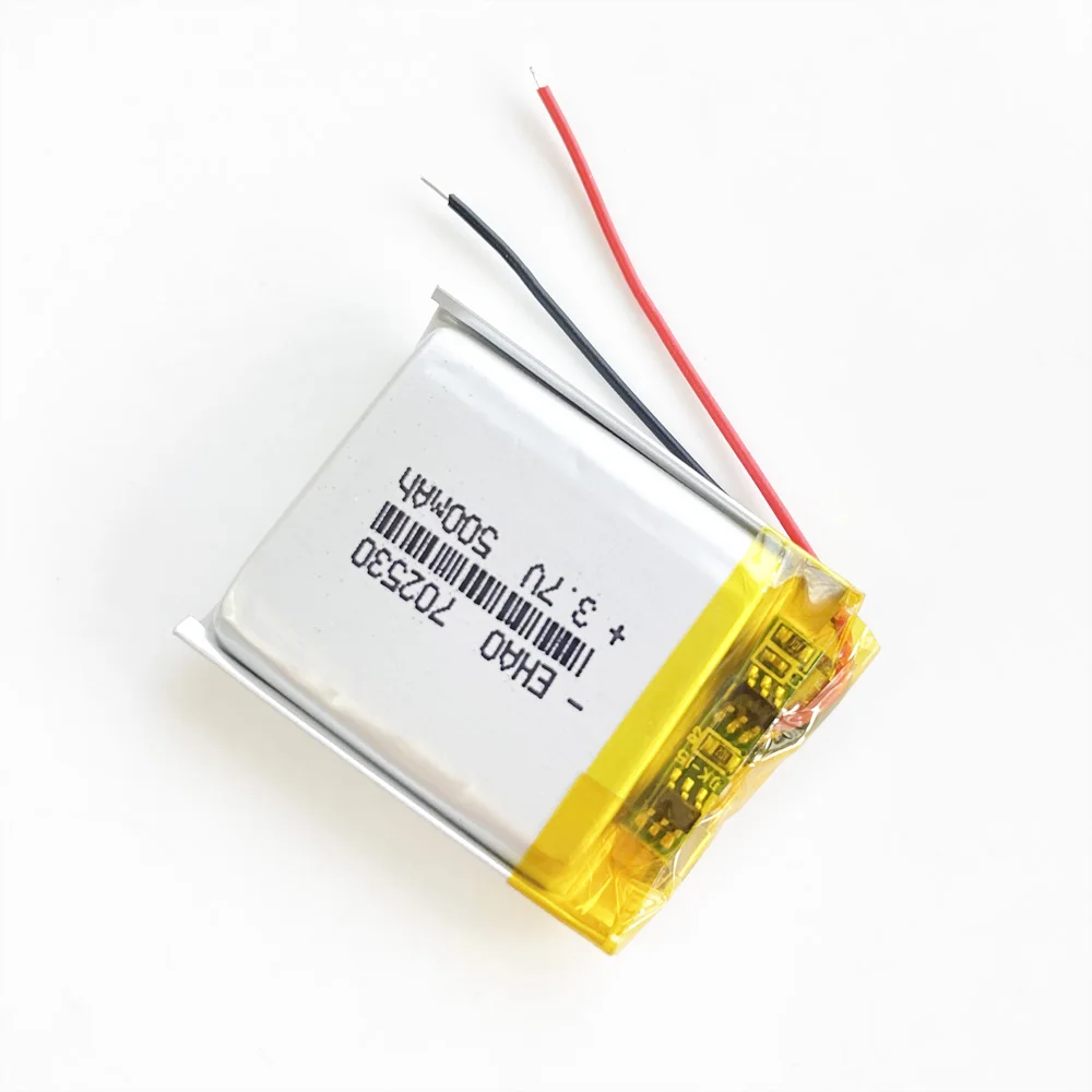 EHAO-batería recargable de polímero de litio para reloj inteligente, dispositivo LiPo para Mp3, GPS, bolígrafo de grabación, auriculares, Bluetooth, 702530, 3,7 V, 500mAh - imagen 4