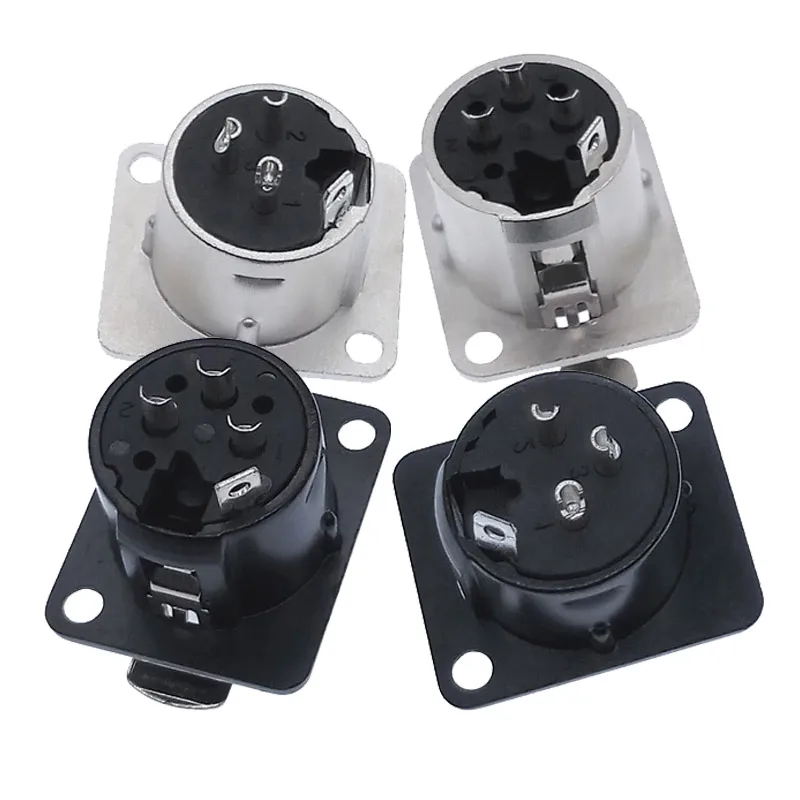 1 Uds Cannon XLR enchufe de metal YS145 YS146 macho hembra 3 pines para conector de micrófono YS145BG YS146BG - imagen 2