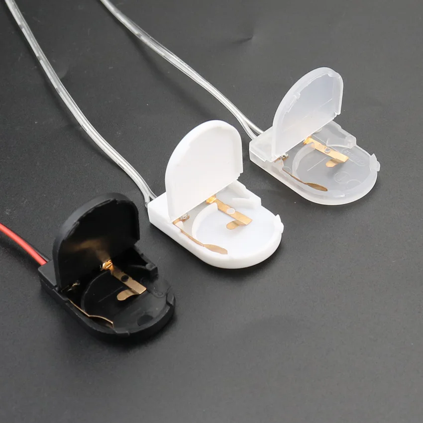 Soporte de pila de botón de batería CR2032, caja de enchufe, soporte de batería con interruptor, caja de batería de botón de 3V, 5 piezas - imagen 2