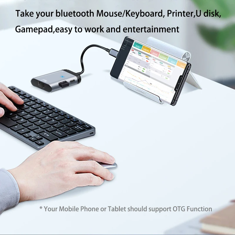 Adaptador Mini DP Rj45, convertidor de vídeo tipo C 4K 60HZ con PD 100W a HDMI, Compatible con VGA DP para MacBook Air Pro Switch - imagen 5