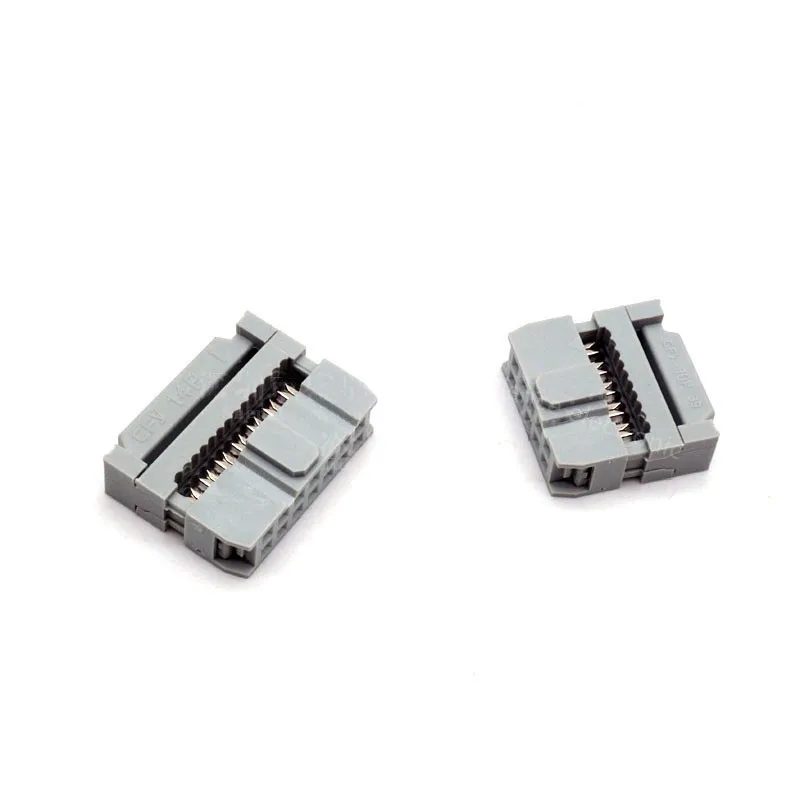 10 Uds FC 2,54mm enchufe IDC conector de cabezal hembra de doble fila 10/14/16/20/26/30/34/40/50 pines para Cable 2651 26AWG 28AWG 1,27mm - imagen 3