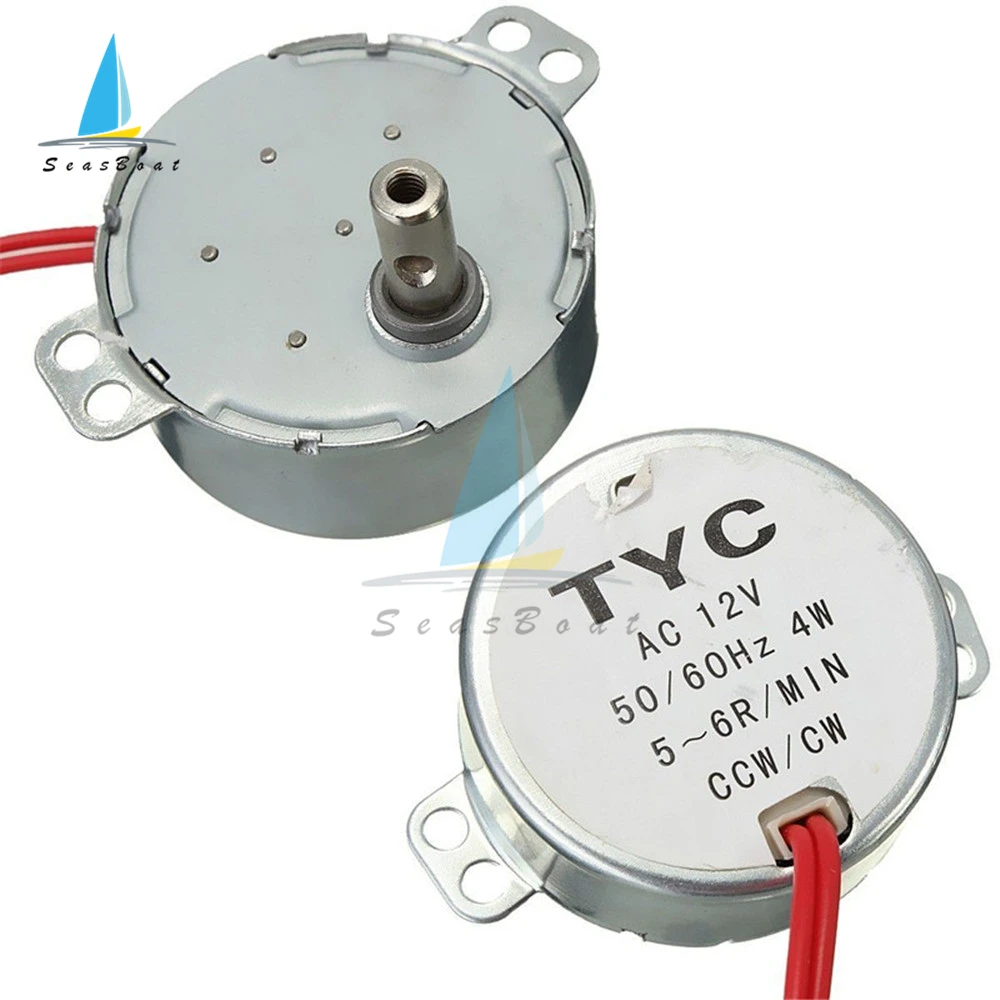 Motor síncrono para soplador de aire caliente, par robusto de 5-6RPM, AC 240V, 220V, 12V, 50/60Hz, 4W, TYC-50 CCW/CW - imagen 4