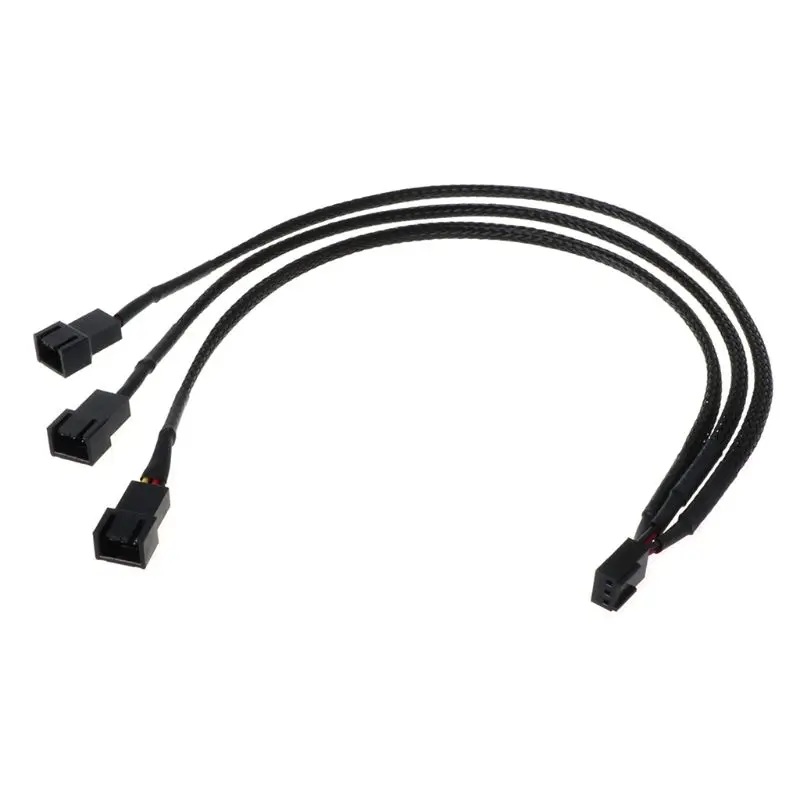 Cable extensión fuente alimentación PWM 12V, 30CM, 3Pin Fan, 1 a 3 vías, multiplicador Puerto divisor, PC, ordenador, refrigeración, Cable 22AWG - imagen 2