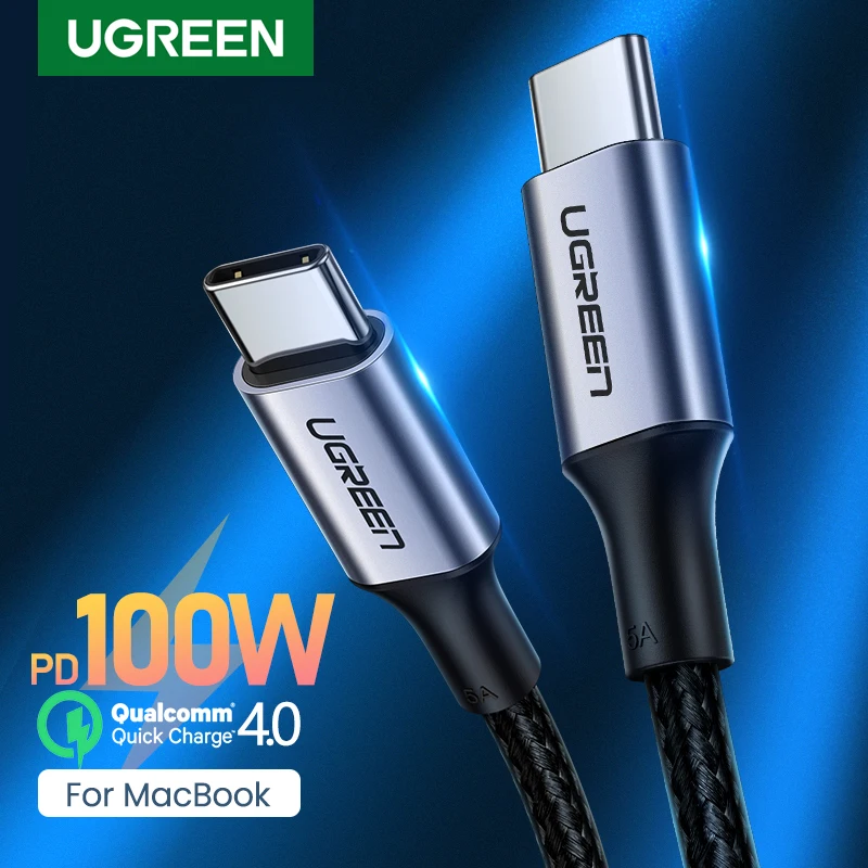 UGREEN Cable USB-C PD 100W – Rápida para MacBook Pro iPad Samsung