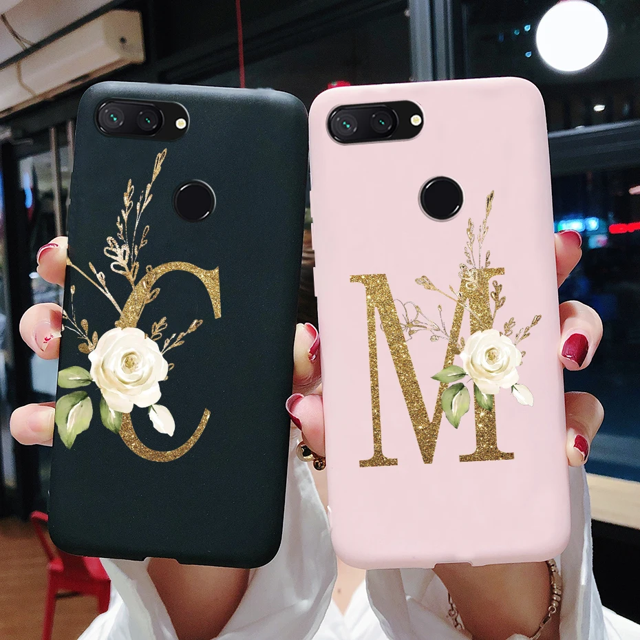Funda de silicona para Xiaomi mi 8 LITE, carcasa suave con letras bonitas para teléfono Xiaomi mi 8 lite