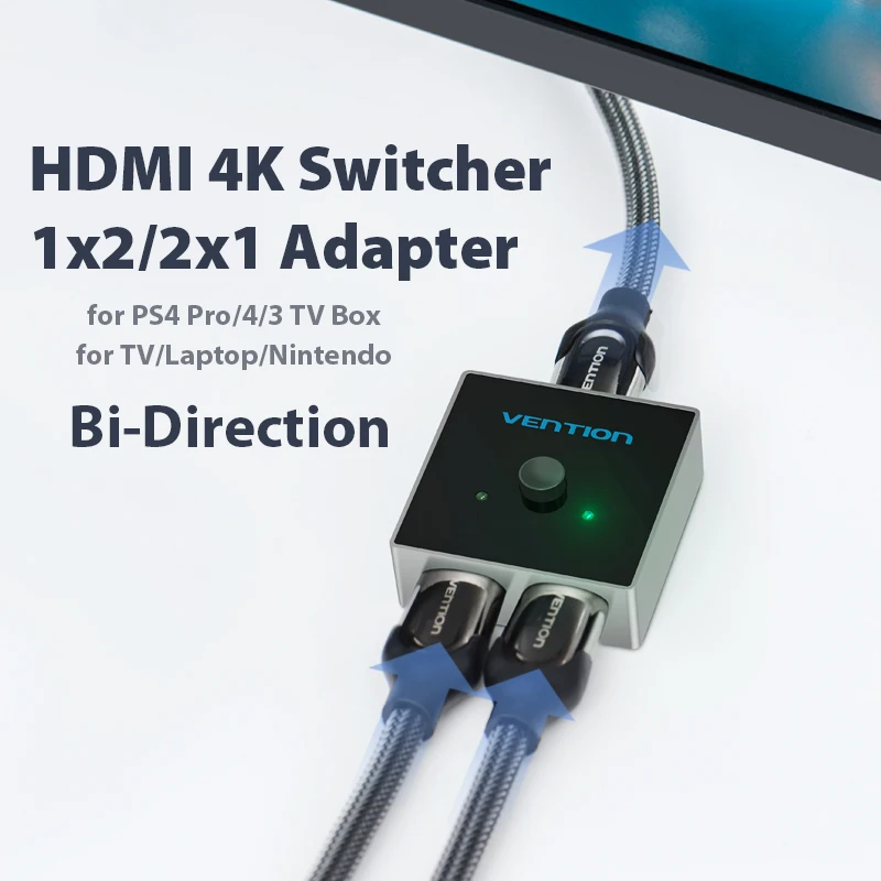 Vention Switch HDMI 8K 4K 2.1 - Conmutador 1x2/2x1 para PS5 TV - imagen 3