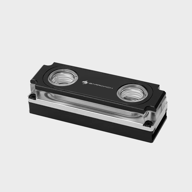 BARROWCH-bloque de agua acrílico de cobre para disco duro, Enfriador de disco duro 2280,22110PCIE SATA M.2 M2, plateado, negro, FBM2280-PA - imagen 4