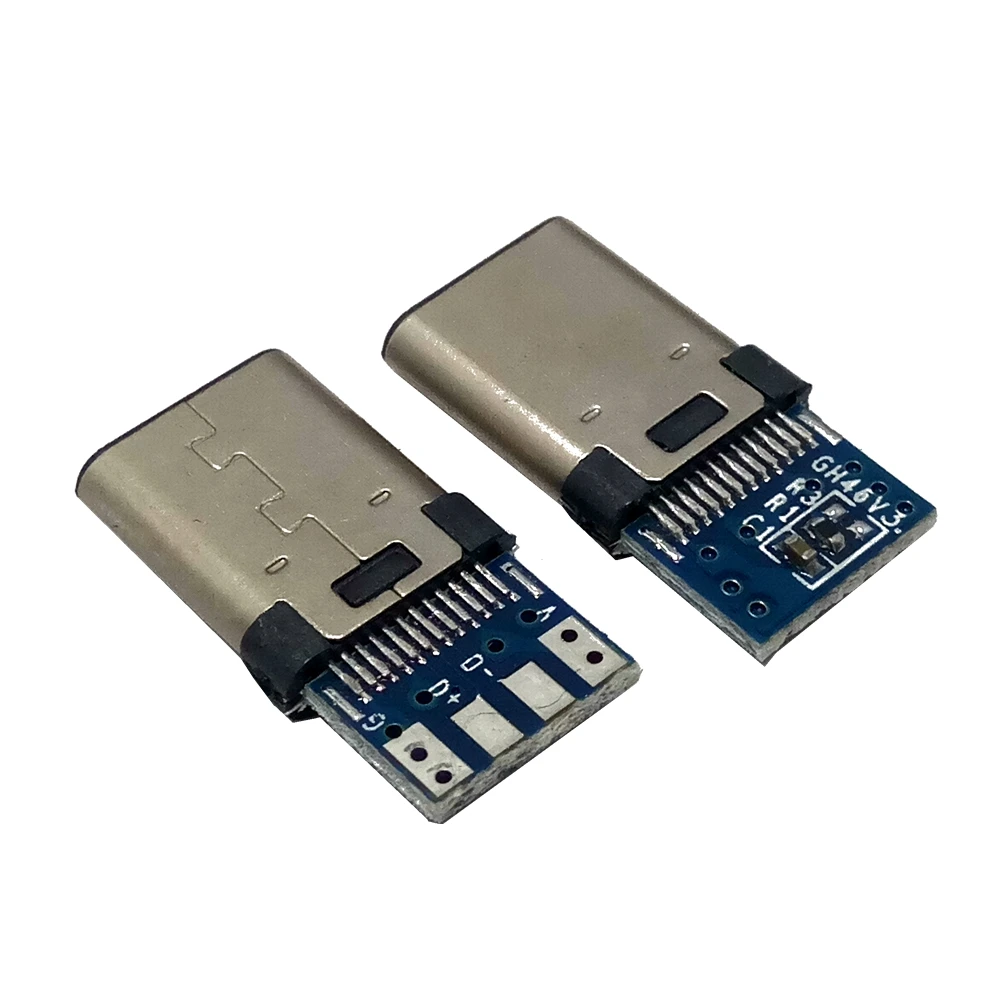 Conector macho de soldadura USB 3,1, conector tipo C con placa PCB, terminales de línea de datos para Android, USB-3 OTG, 1 - imagen 5