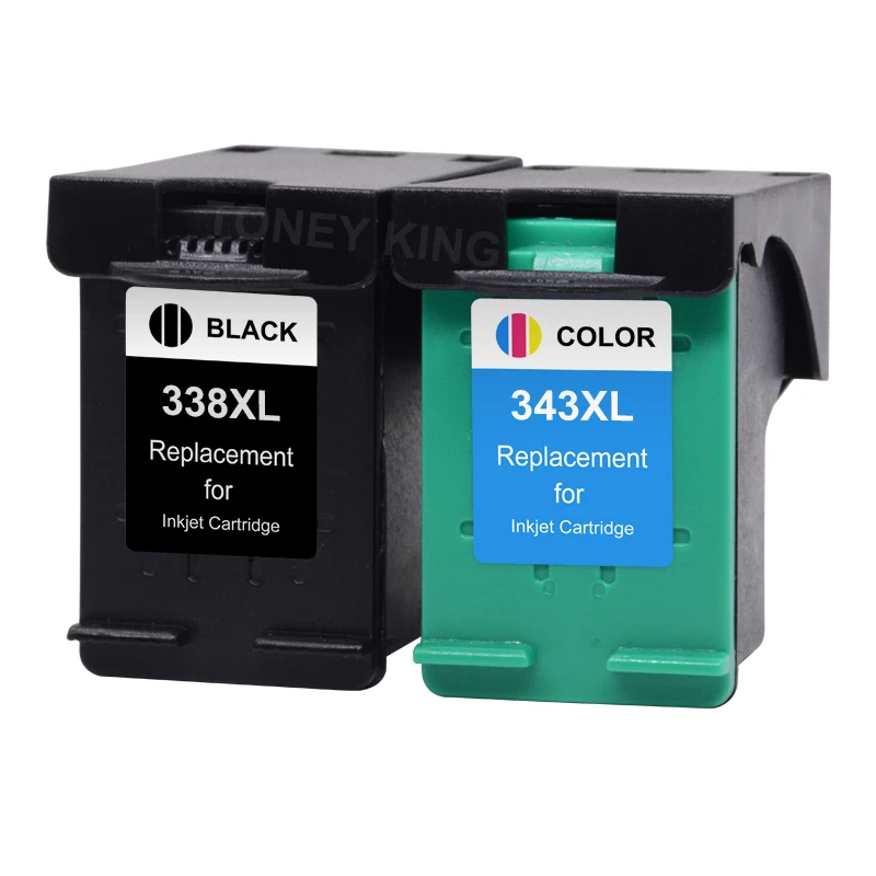Toney-cartucho de tinta remanufacturado King Color, 338XL, 343XL, Compatible con impresora HP338, HP343, 6540, 5740, 5745, 6520, 6540, 460c, 6620 - imagen 2