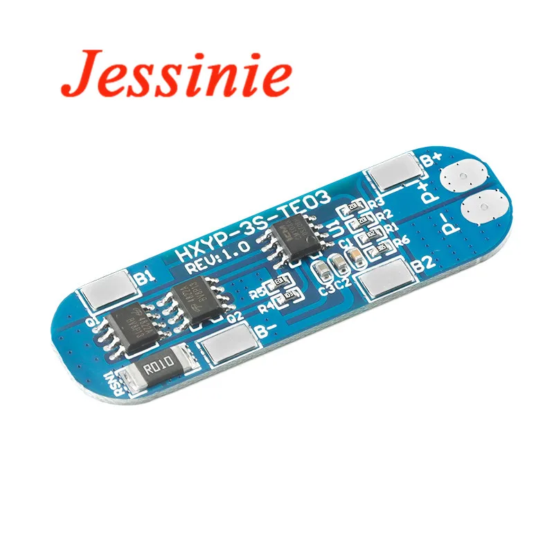 2 uds 3S 12,6 V 11,1 V 18650 Li-ion cargador de batería de litio Placa de protección de circuito 3A 3 celdas pico Lipo BMS módulo de carga PCB - imagen 2
