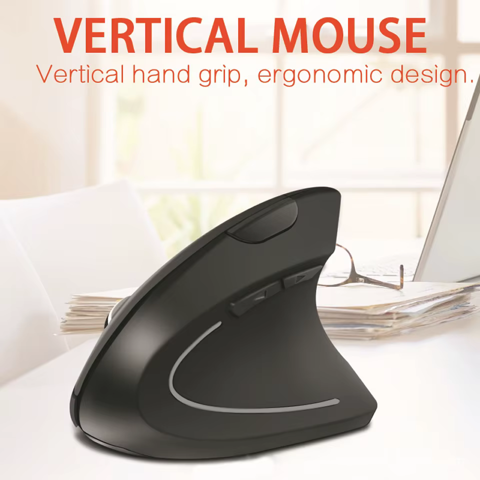HKXA Ratón Vertical Gaming Inalámbrico Ergonómico USB - imagen 2