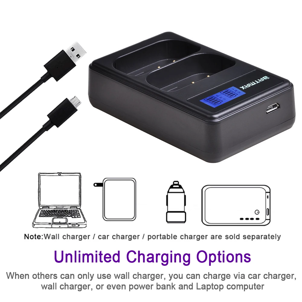 Batmax 3050mAh DMW-BLJ31 DMW BLJ31 BLJ31 batería + cargador Dual USB LCD para cámaras Panasonic LUMIX S1, S1R, S1H sin espejo - imagen 4