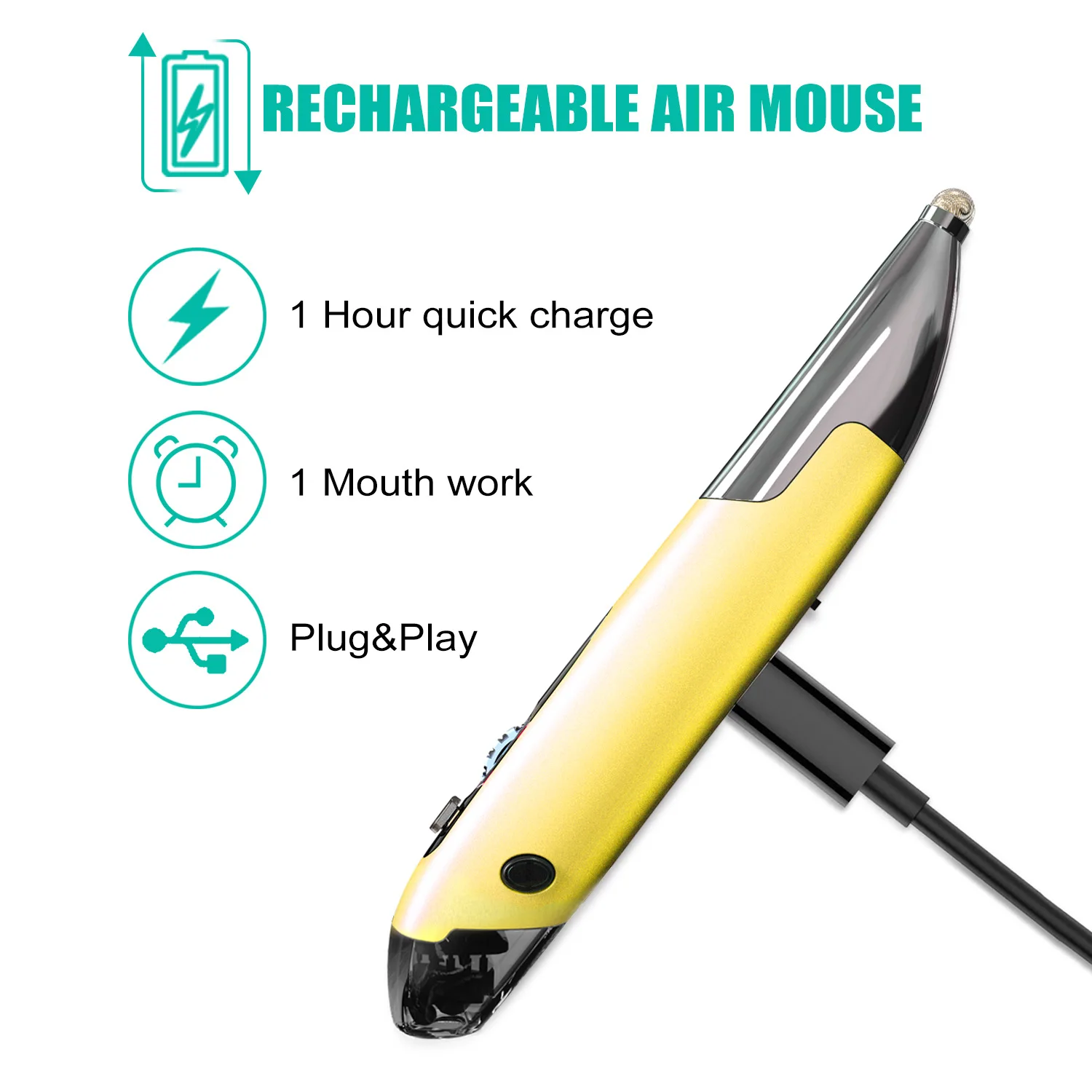 UTHAI-Bolígrafo de ratón inalámbrico, bolígrafo Vertical creativo personalizado, 2021G, producto explosivo recargable, nuevo, 2,4 - imagen 4