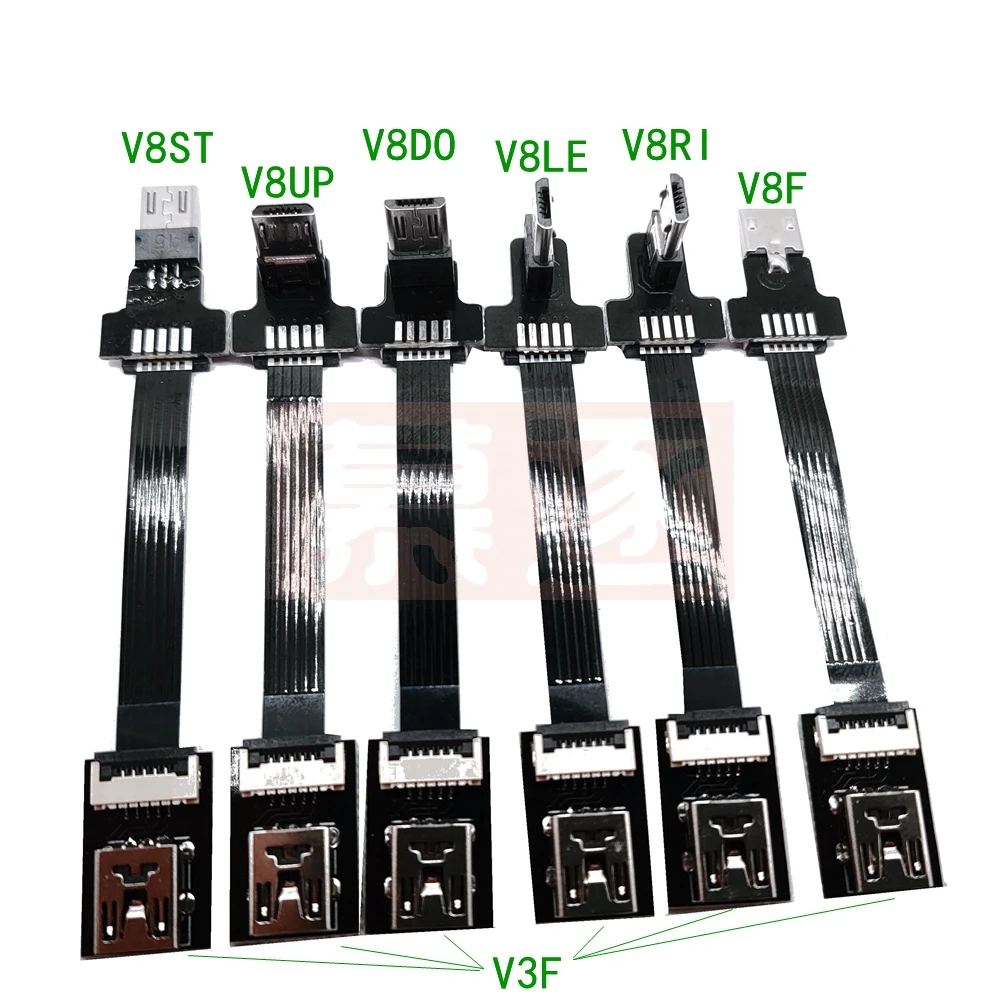 Konverter-adaptador Mini USB Kabel Linie, 5CM-100CM, 90 Grad - imagen 3