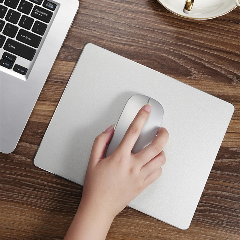 Alfombrilla de ratón de Metal de aluminio antideslizante, mate, dura, delgada, impermeable, Control rápido y preciso, alfombrilla de ratón antideslizante para PC y portátil - imagen 3