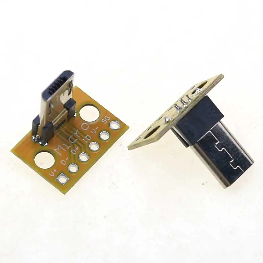 Cltgxdd-Cable de carga de datos de 1 piezas, placa de prueba Jack con cabezal de Pin, conector macho hembra Micro USB de 90/180 grados - imagen 5