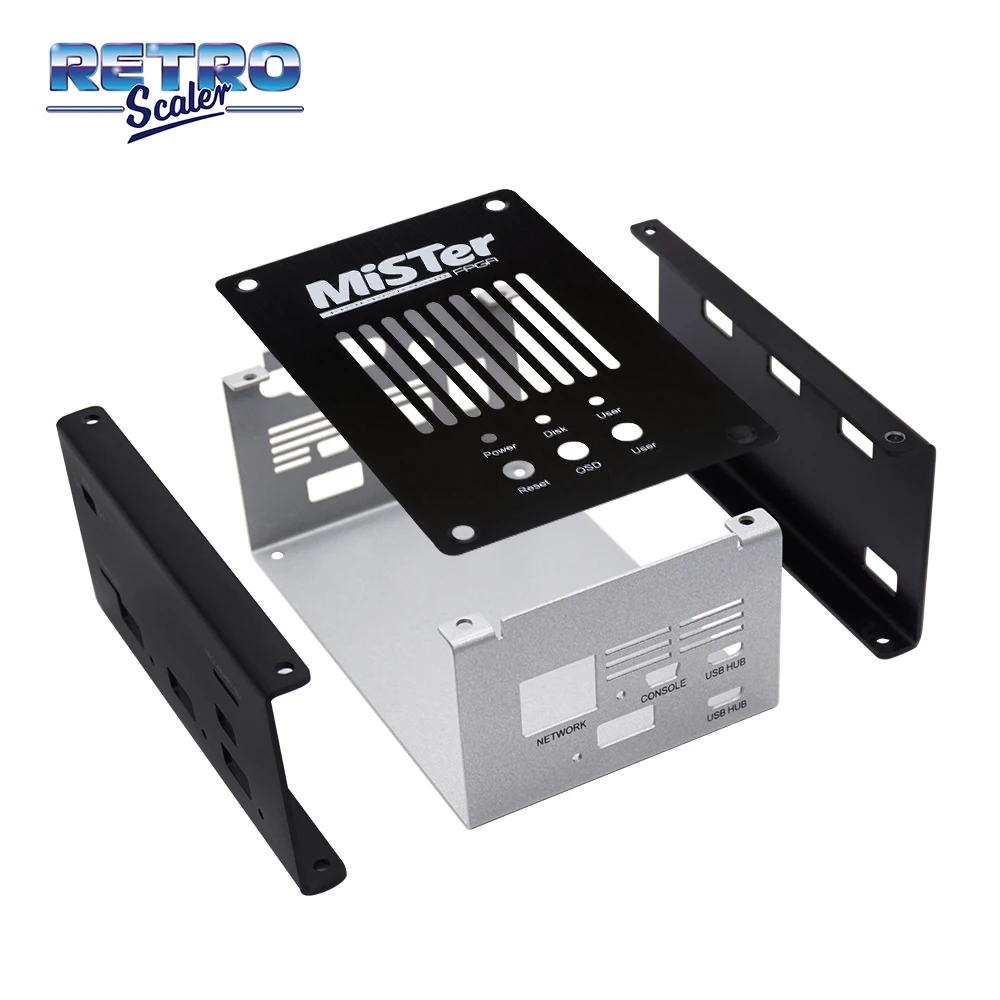 RetroScaler-estuches de Metal para Mister FPGA Kit Core Control Suit para placa principal DE10-Nano/v6.1 IO Board y Mister USB Hub