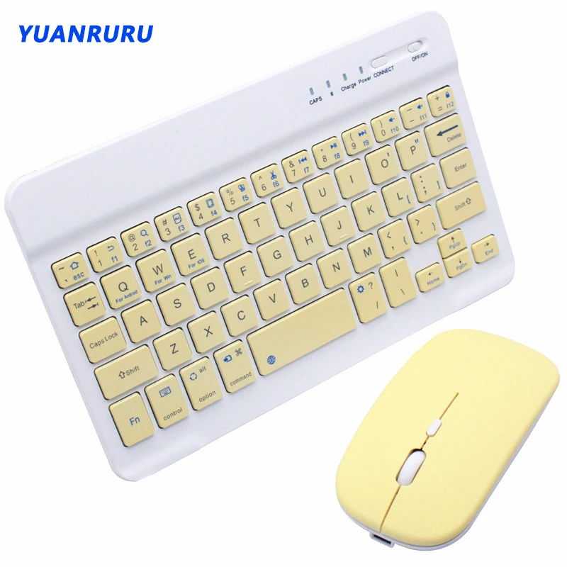 Noiseless Wireless Keyboard and Mouse Keyboard Mouse Set Bluetooth Keyboard and Mouse 7/10 inch Rechargeable For ipad Phone - imagen 3