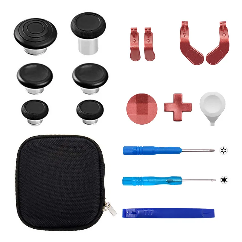 Kit de Thumb sticks de Metal con herramienta de ajuste, paletas d-pad para Xbox One Elite Series 2, controlador inalámbrico - imagen 2