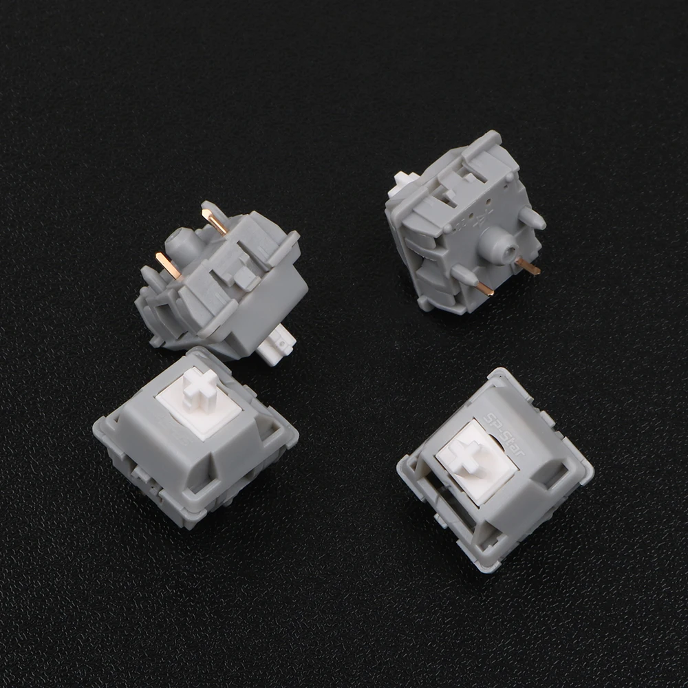 Sp-star-interruptor blanco para Teclado mecánico de Gaming, conmutador de 5 pines, 57g, personalizado, para GK61, GK64, SK61, RK87, GH60, PC - imagen 2