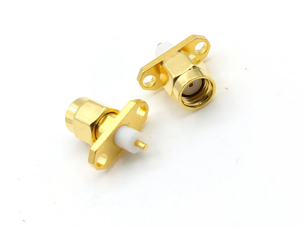 100 UDS-300 Uds conector SMA hembra 2 agujeros taza de soldadura conector de montaje en escritorio - imagen 5