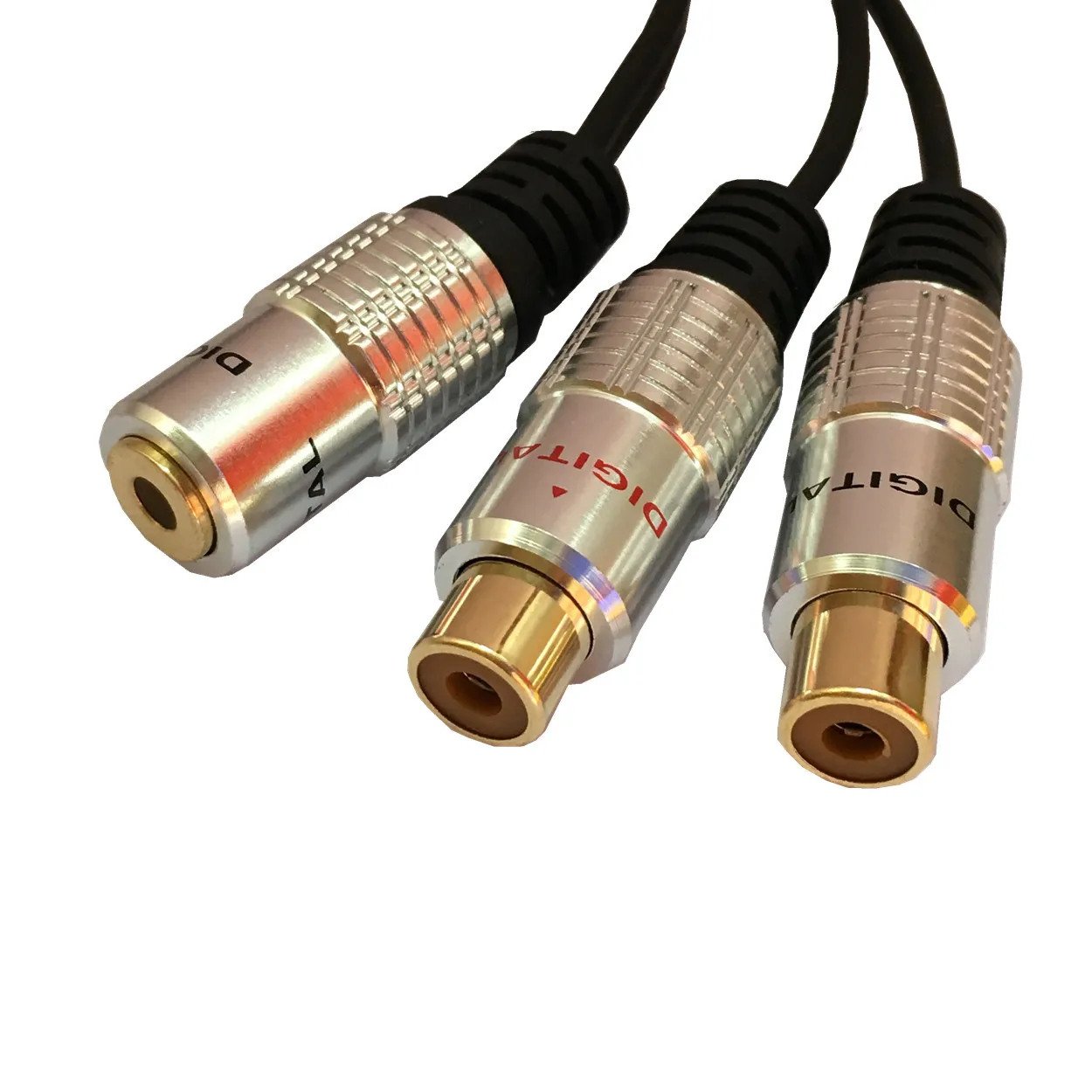 Mini adaptador de Audio estéreo hembra a 2 RCA hembra, 3,5mm, Cable divisor 2RCA hembra a 3,5mm, Cable adaptador hembra de 25CM - imagen 4