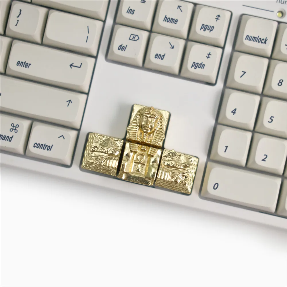 Pharaoh Direction Four Keycap Pure Copper Metal Resin Artisan Customized Personalized Keycaps For Cross-axis Switch Mechanical - imagen 5